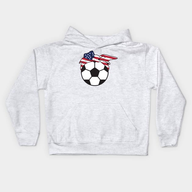 Messy Bun Soccer Kids Hoodie by Emma